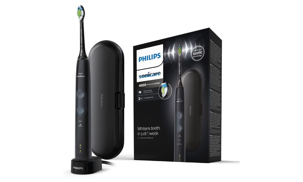 Cepillo de dientes eléctrico Philips Sonicare de color negro